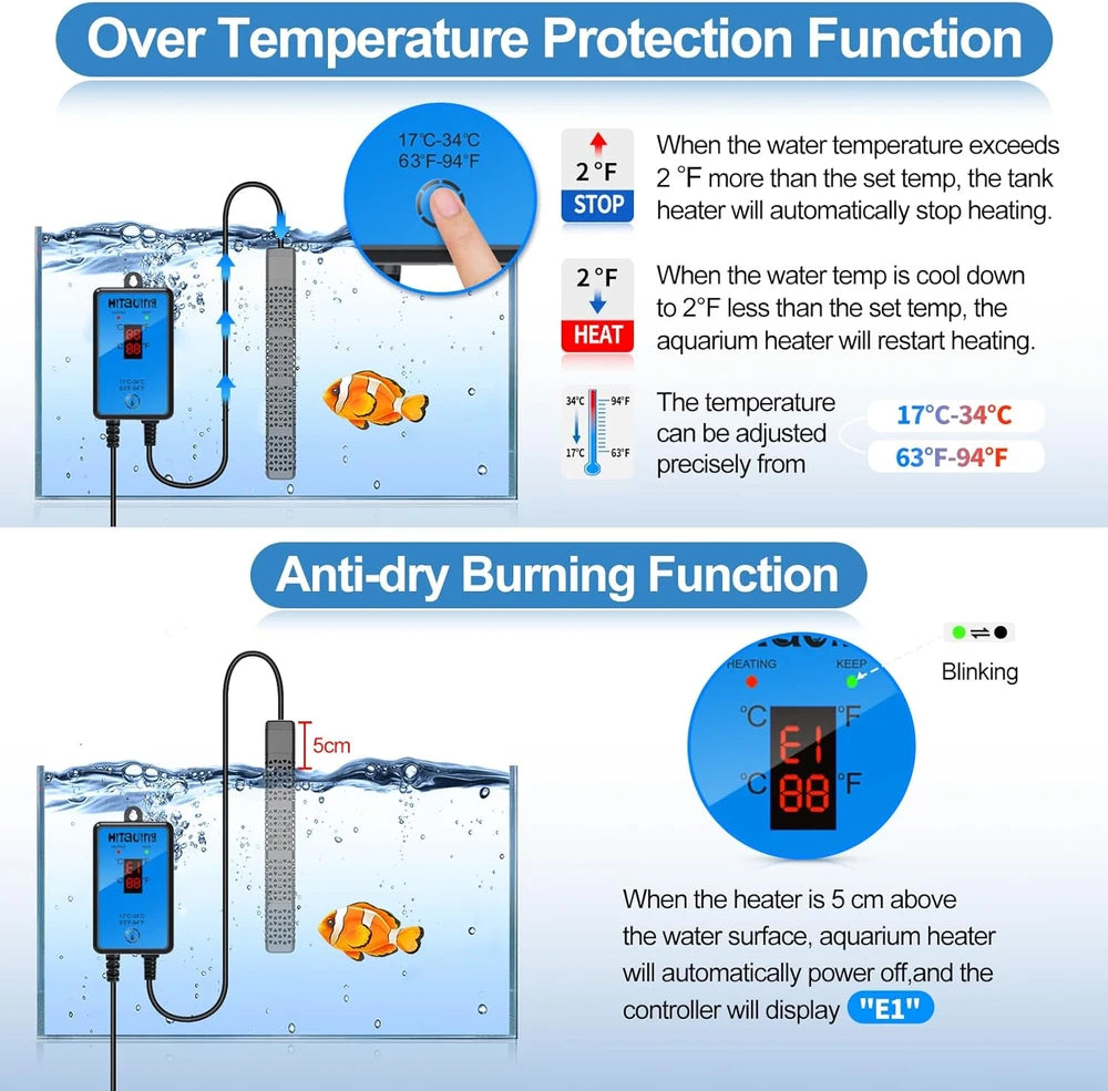 HiTauing 300W Aquarium Heater