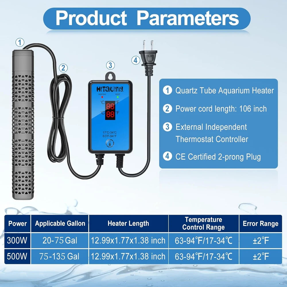 HiTauing 300W Aquarium Heater