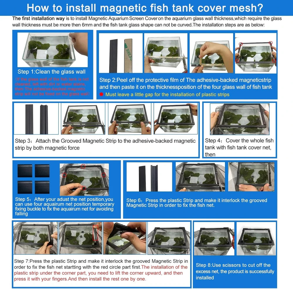 Magnetic Aquarium Net Cover